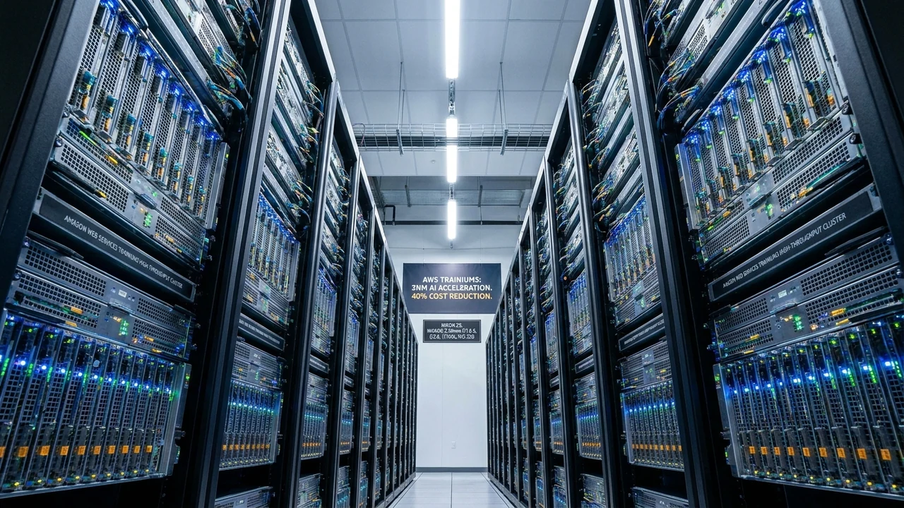 Amazon Web Services lanza Trainium3 fabricado en 3 nanómetros con reducción del 40% en costos de preentrenamiento
