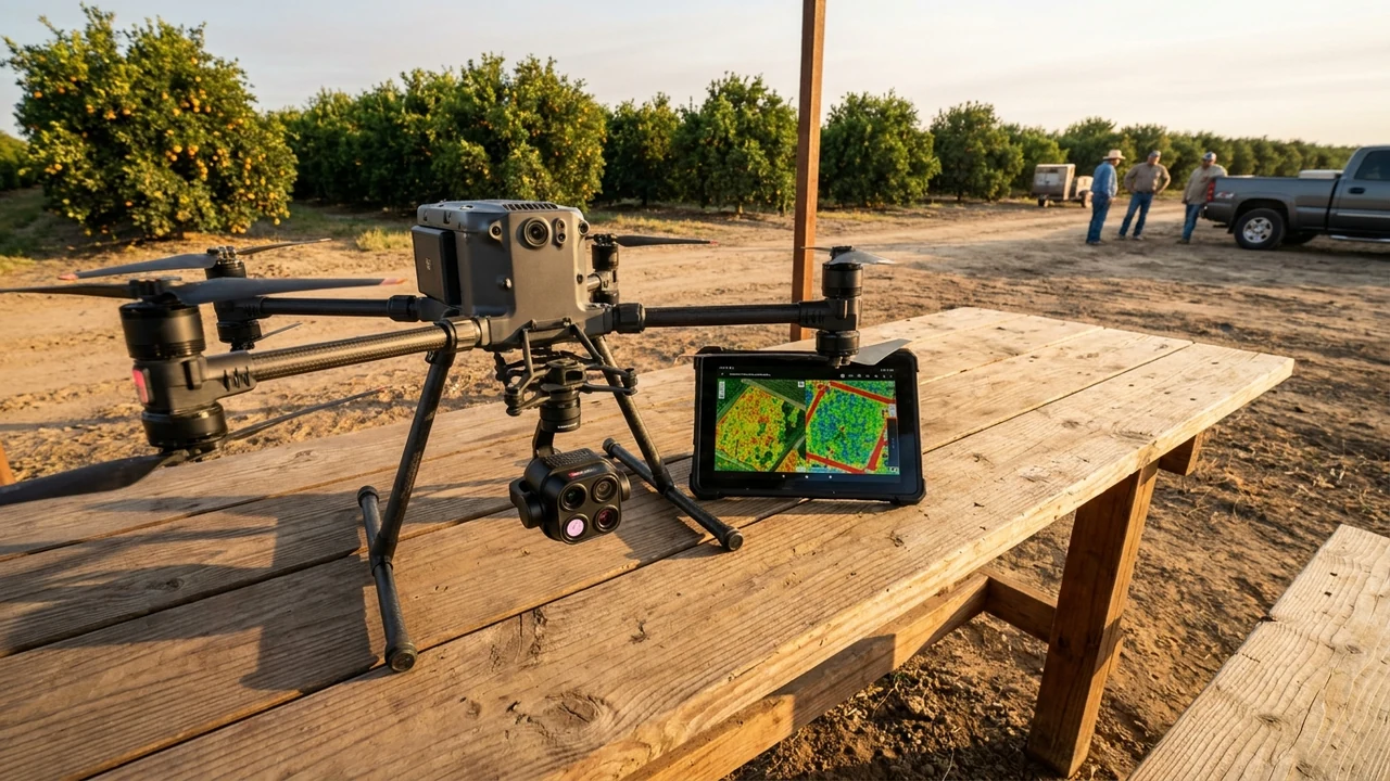 Productores citrícolas de Concordia emplean drones multiespectrales para detección precoz de HLB en quintas